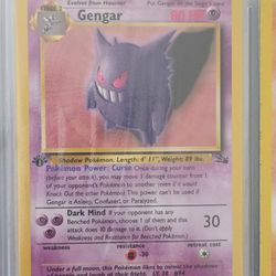 1999 Pokemon Fossil 1st Edition GENGAR - #20/62 - Non-Holo - RARE