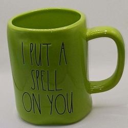 Rae Dunn by Magenta "I Put A Spell On You" Mug, light green