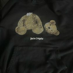 Palm Angels Bear Hoodie Rhine Stones