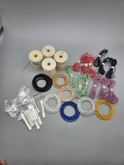 Leather Cord Bundle Gemalia Spanish USA 2mm 1.5mm Multi Color + Stainless Gold End Cap Clasps Bracelet