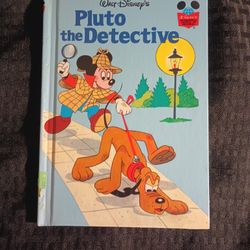 Walt Disney "Pluto The Detective" Collectible Original Kids Book 1980