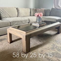 Driftwood Mirrored Coffee Table 