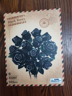Black roses building blocks set