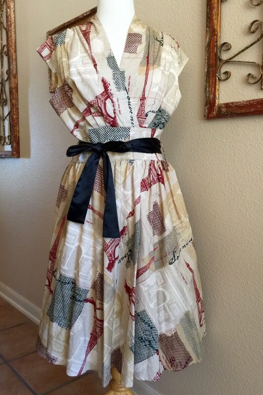 Dress - ModCloth - Size Large - Paris / Eiffel Tower - France / Retrolicious Brand - Never Worn NEW