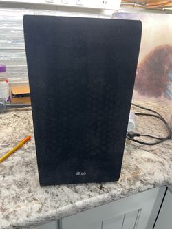 LG Black Speaker with Fabric Grille