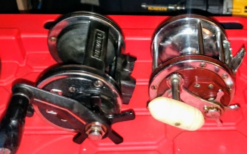 2 Deep Sea Fishing Reels ( Penn Senator & Newell ) Plus a bonus reel free..