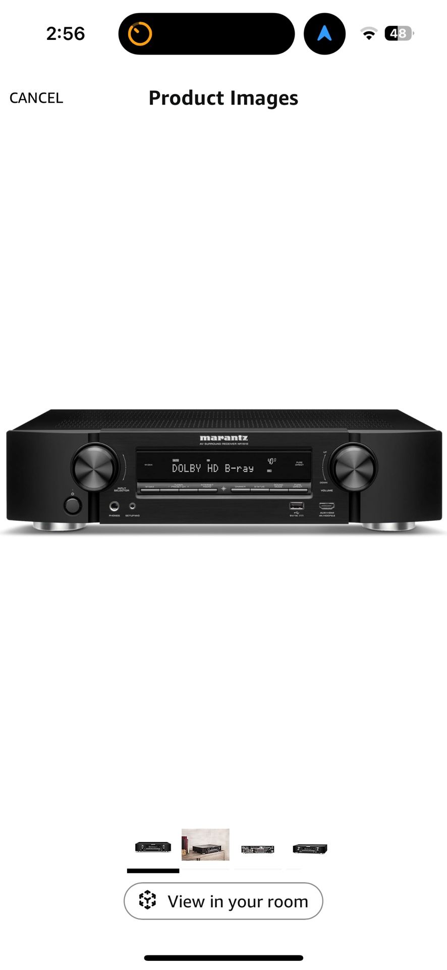 Marantz NR1510 UHD AV Receiver - Slim 5.2 Channel Home Theater Amplifier, Dolby TrueHD and DTS-HD Master Audio | Alexa Compatible | Stream Music via W