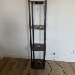 Lamp, 2 Stool Chairs, Foot Rest/storage Space