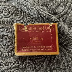 Shillings Vintage Food Coloring Bottles