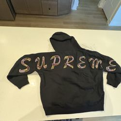 Supreme Beaded Hooded Sweatshirt Black
