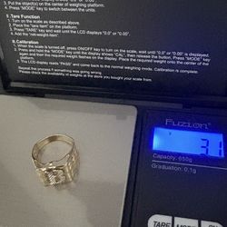 10k B initial gold ring 