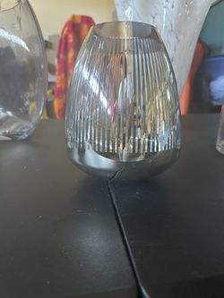 Glass Silver Vase