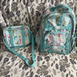 Mermaid Pottery Barn Backpack And Lunch Box Set 