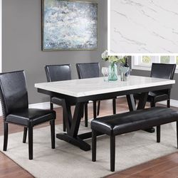 Brand New! 6pc Dining Room Set 😍/ Take it home with Only $39down/ Hablamos Español Y Ofrecemos Financiamiento 🙋🏻‍♂️ 