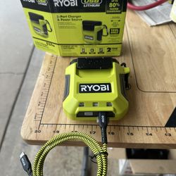 RYOBI USB Lithium 3-Port Charger and Power Source . 