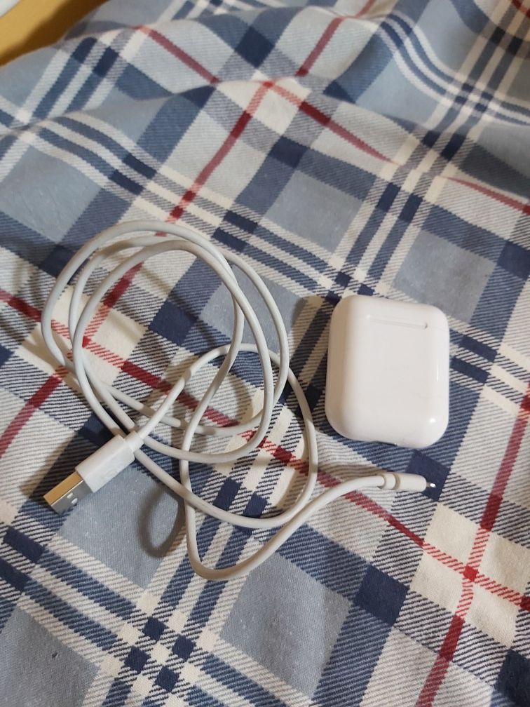 Airpods with a cable charger
