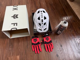 Fox helmet size L gloves size M $150 for everything)