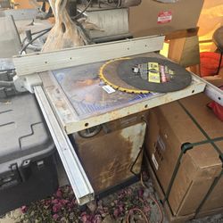 Table Sae $10, Miter Cut Off Saw 10$ 