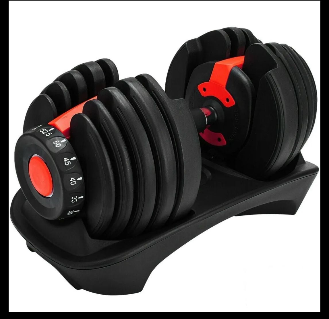 New Single Adjustable Dumbbell 5-52lbs