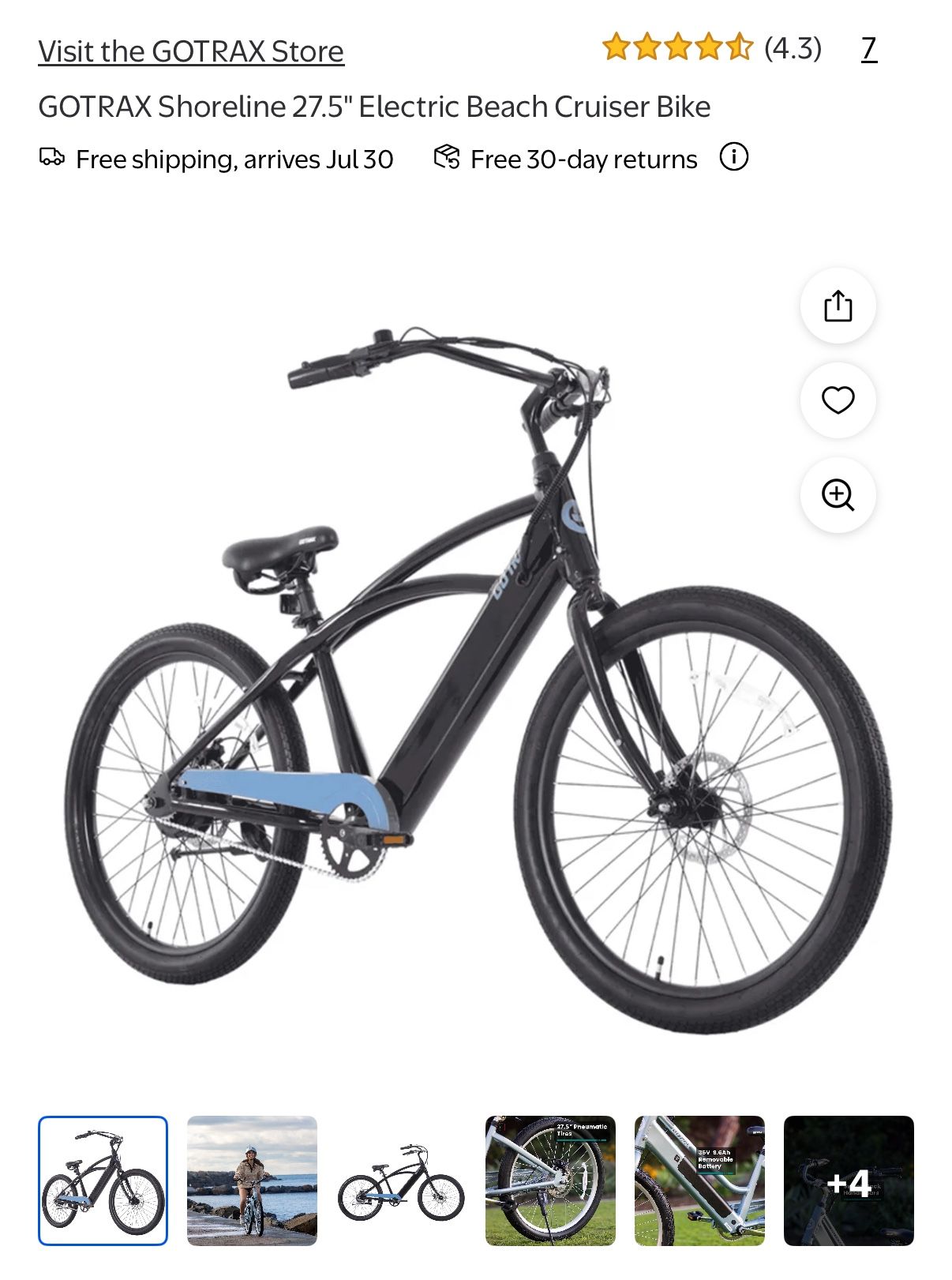Electric cruiser bike - new and unopened for sale