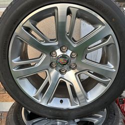 CADILLAC ESCALADE 22” Wheels Oem Original With Tires 285/45/22