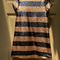 Size 5 cute sequins dress in blue & gold