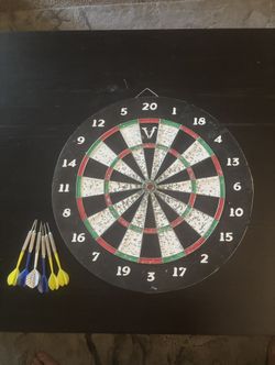 Dart Board And Cabinet