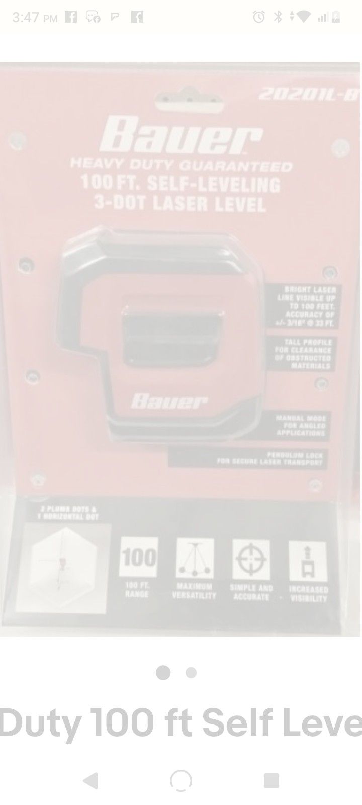 100 Self Leveling 3 Dot Laser Level 