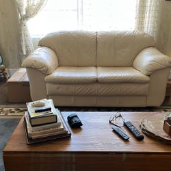 Faux Leather Loveseat