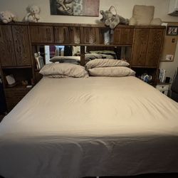 Ca. King bed with large frame