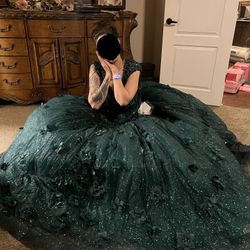 Emerald Green Quinceañera Dress