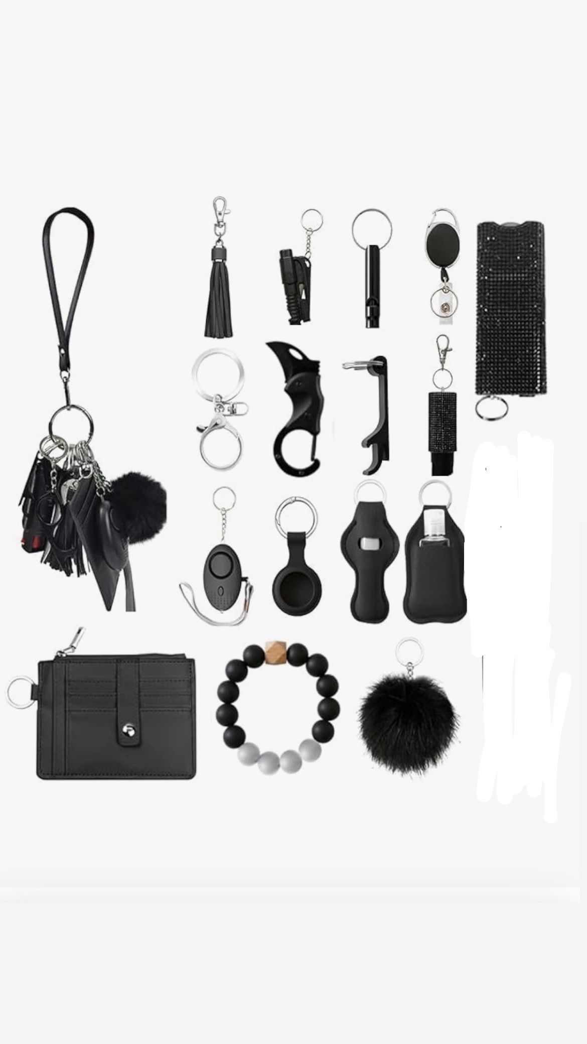 Wristlet Keychain Set with RFID Wallet Card Holder and Bottle Opener, Car Keychain Accessories new