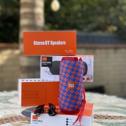 Portable Bluetooth Speaker **Blue & Red Cross**Radio Function*Waterproof*TG117*HIFI Stereo*Outdoor
