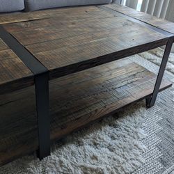 Wood & Metal Coffee Table 