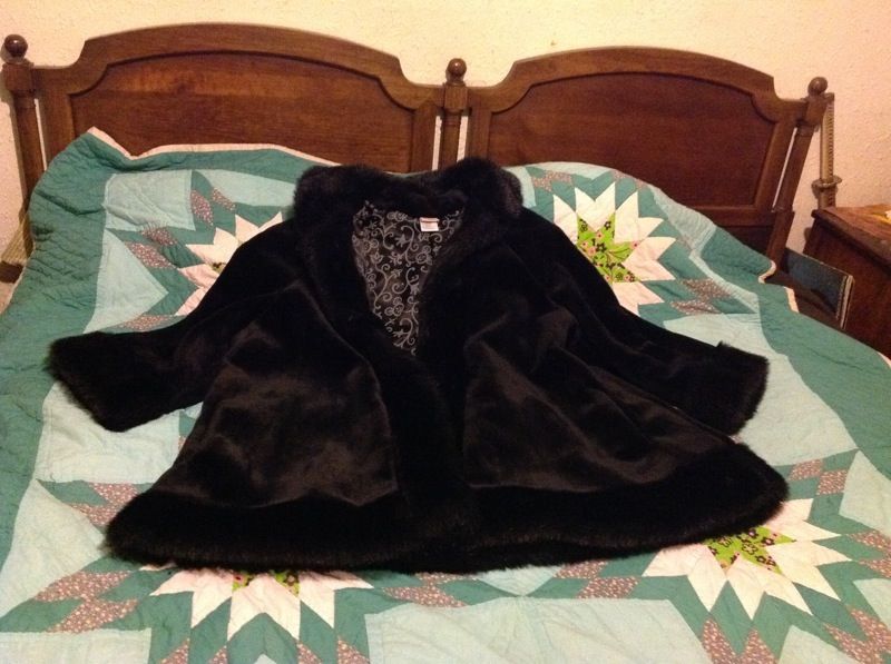 Disney faux fur swing coat