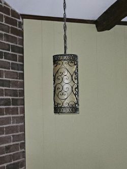 Pair of hanging light fixtures