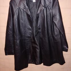 East5th Woman's Genuine Leather Jacket.size :m