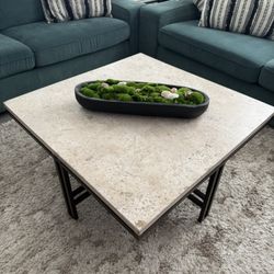 coffee table stone top 
