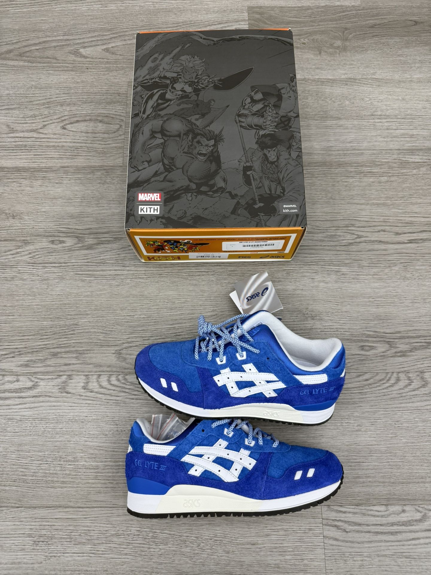 ASICS Gel-Lyte III '07 Remastered Kith Marvel X-Men Beast Opened Box (Trading Card Not Included)
