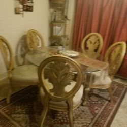 dining table and 5th charis