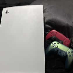 PlayStation5 with 2 new controllers
