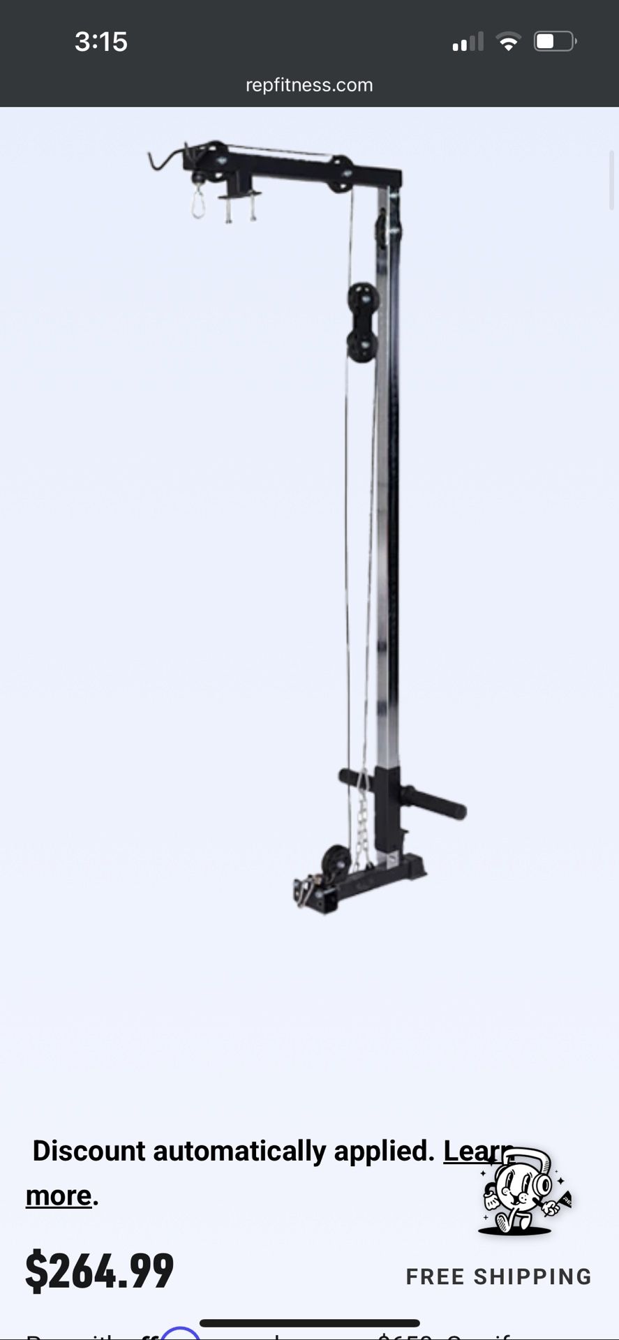 PR-1000/1100 Lat Pull Down Attachment