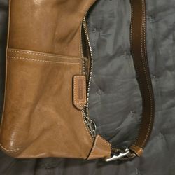 Vintage Coach Legacy Demi Hobo in camel leather