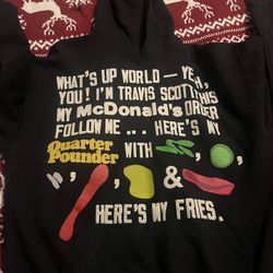 Travis Scott X McDonald’s Hoodie (size Large)