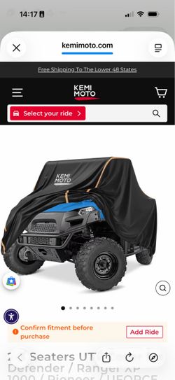 2-3 Seaters UTV Cover for Defender / Ranger XP 1000 / Pioneer / UFORCE