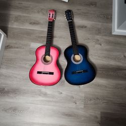 2 Guitars Pink and  Blue 