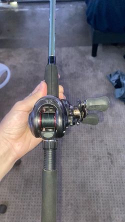 Quantum Baitcasting Reel on Fishing Rod