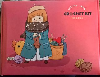 Cotton Yarn Crochet Kit with Needle kit