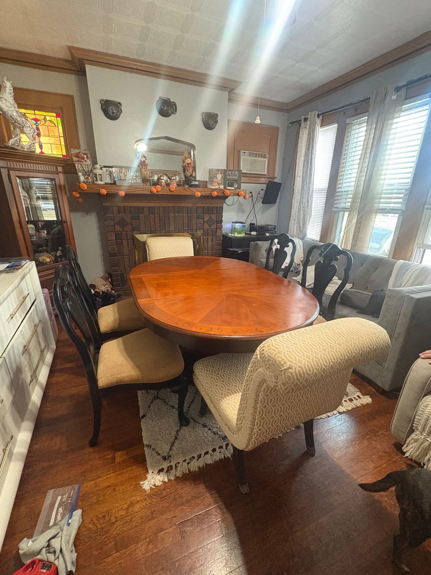 Wooden Dining Table with Chairs