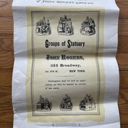 1939 Travelers Insurance Calendar With John Rogers Group Statues 12 Statues